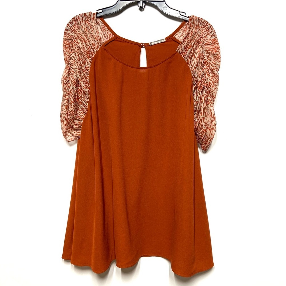 Loeffler Randal Ruched Sleeves Silk Tunic Top 8